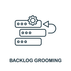 backlog grooming icon simple element from agile vector image