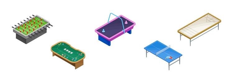 board games playing field and tables set vector image