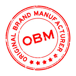 Grunge OBM Brand Manufacturer Seal Vector Image