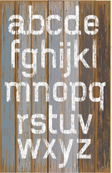 White Paint on Wood - Retro Style Vector Image