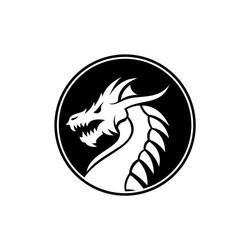 Chinese Dragon & Snake Medallion Vector Image
