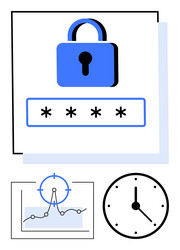 data security with password analytics tracking vector image