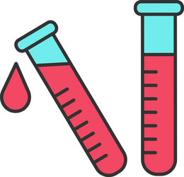 Laboratory test color icon vector