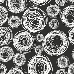 Seamless pattern with scribbles circles vector