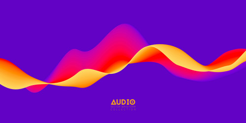gradient sound wave abstract background colorful vector image
