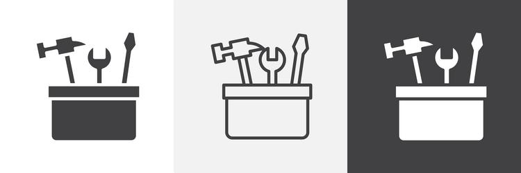 toolbox icons collection graphic designs for ui vector image