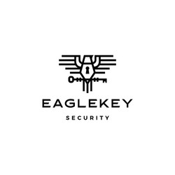 Eagle key bird logo icon vector