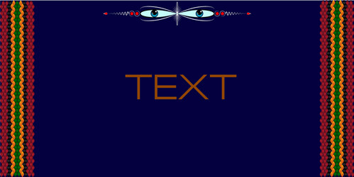 Frame for text with a pattern on bedouin fabric vector