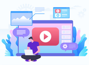 online network blog web media social networking vector image