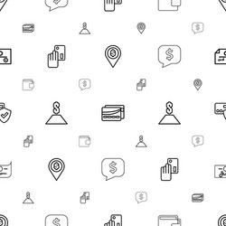 payment icons pattern seamless white background vector