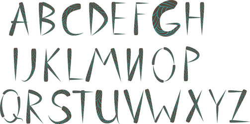Ethnic font native american indian alphabet Vector Image
