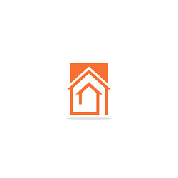 home realty shape line logo vector