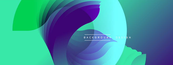 abstract fluid shapes overlap creating vibrant vector image