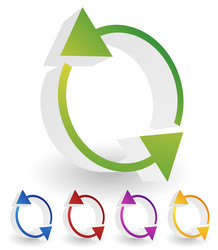 arrow element for circulation loop restart vector image