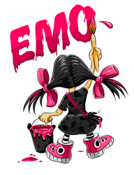 Emo Character High-Res Vector Graphic - Getty Images