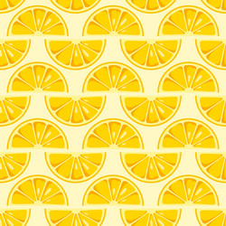 Lemon slices seamless pattern vector