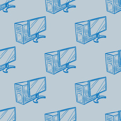 pc seamless pattern for print or web design vector image