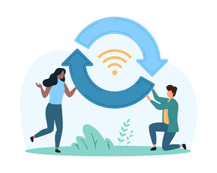 refresh synchronize or reset internet connection vector image