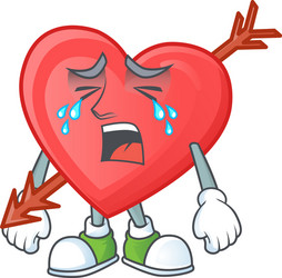 Heart and arrow cartoon character concept Vector Image Heart and arrow cartoon character concept Vector Image