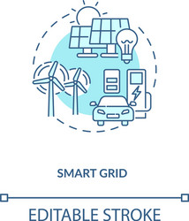 Smart grid concept icon vector