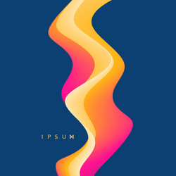 3d wavy background with dynamic effect abstract vector image