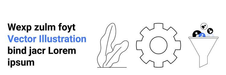 abstract elements of growth process and data vector image
