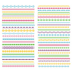 Single geometric line borders tribal border Vector Image