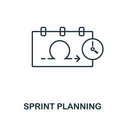 sprint planning icon simple element from agile vector image