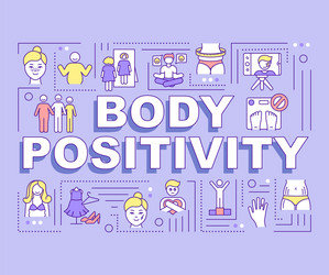 Body positivity word concepts banner vector