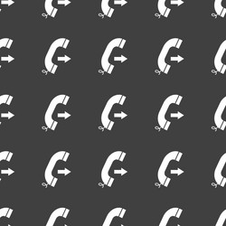 Straight black incoming call pattern Royalty Free Vector