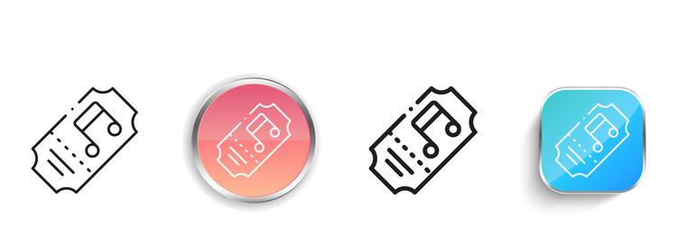 concert icon thin linear regular and button style vector image