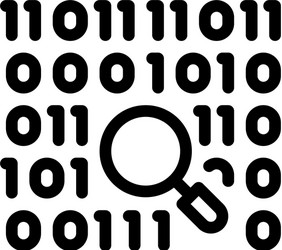 research binary code icon outline vector image