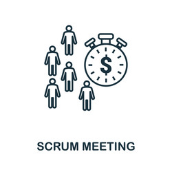 Scrum meeting icon simple element from agile vector