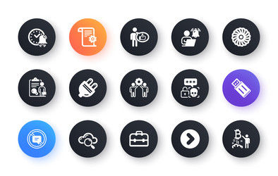 minimal set of user notification cloud computing vector image