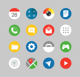 modern smartphones ui kit different application vector image
