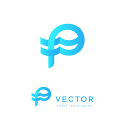 Letter p pixel template Royalty Free Vector Image
