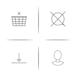Web and text simple linear icon setsimple outline vector
