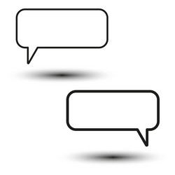 flat empty message icons speech bubble vector image