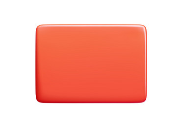 glossy red colored rectangular text banner 3d vector image