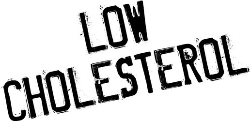 Low cholesterol rubber stamp Royalty Free Vector Image