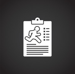 running related icon on background for graphic vector image