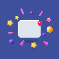 white empty speech bubble with new message vector image