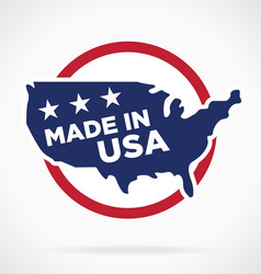 made in america symbol logo label Vector Image