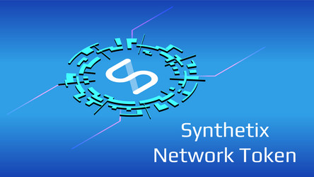 Synthetix network token snx isometric defi vector