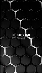 vertical hexagon background gradient color light vector image