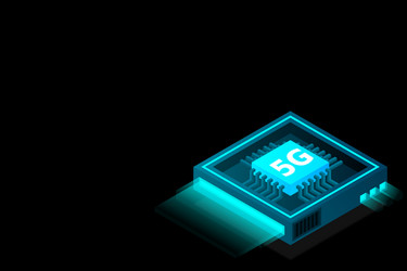 5g network processor mobile wireless internet vector image