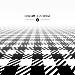 Gingham pattern perspective vector