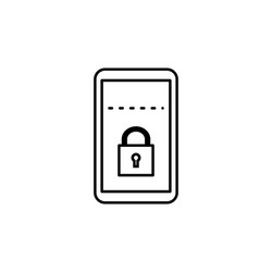 hacker mobile icon on white background can vector image