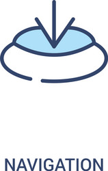 navigation concept 2 colored icon simple line vector image
