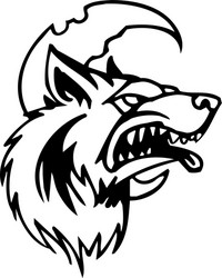 Spooky Halloween Wolf Vector Image